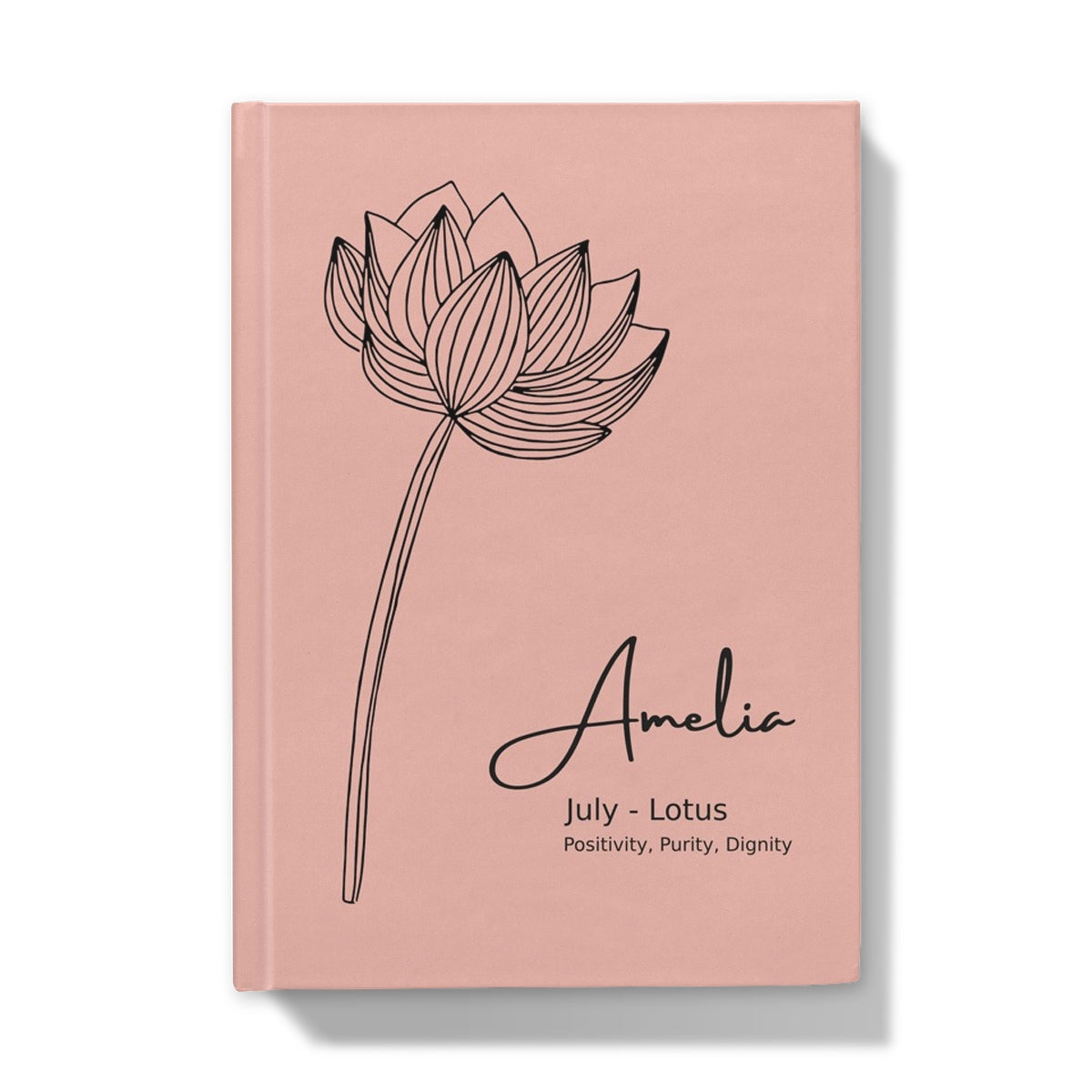 July Birthflower Hardback Journal