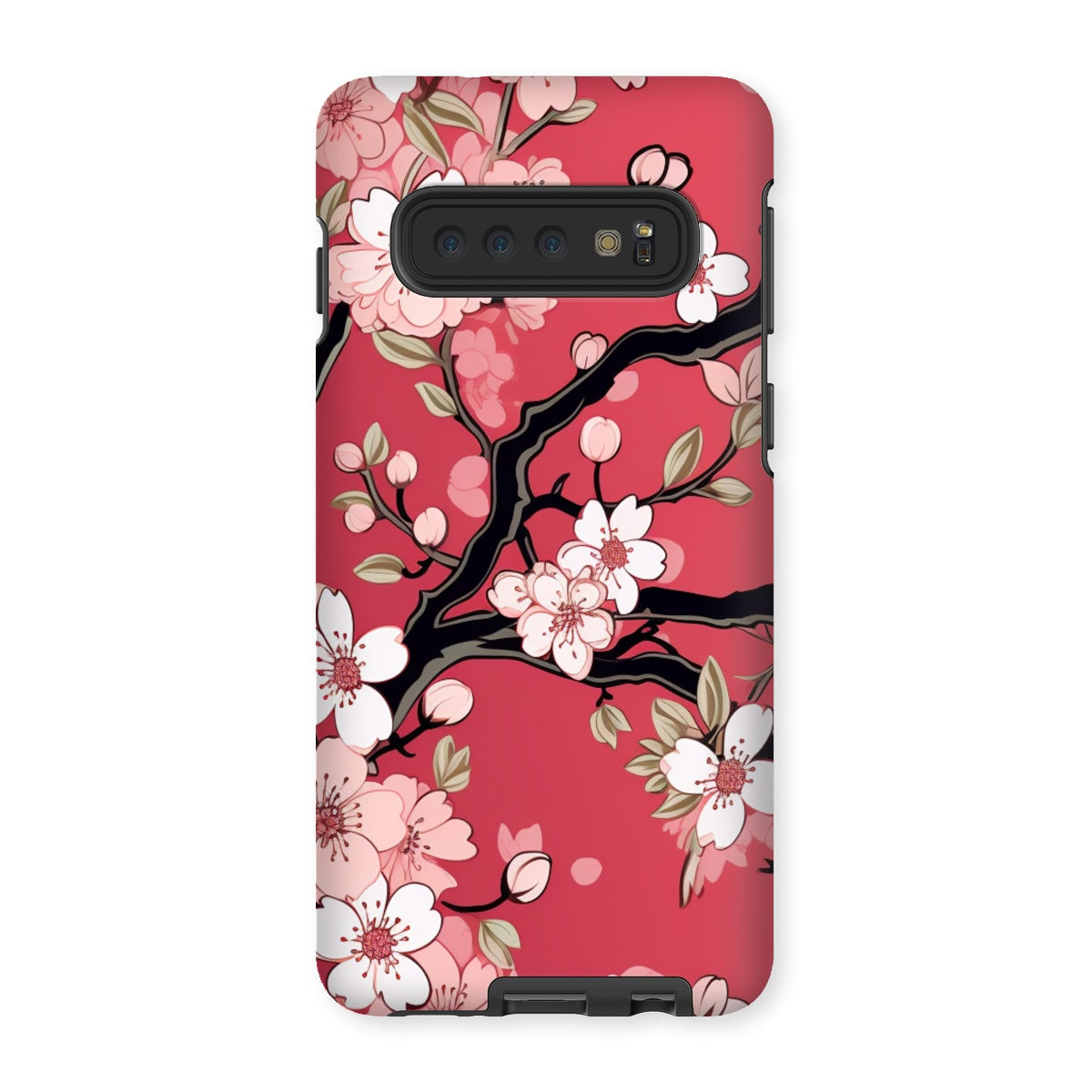 Fuchsia & Cherry Blossom Tough Phone Case