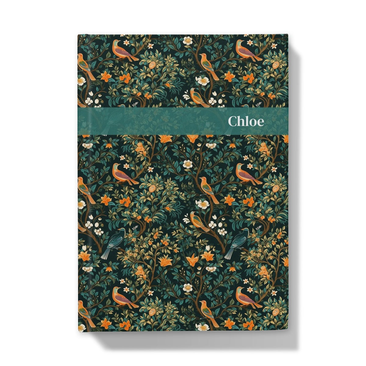 Midnight Birds Floral Hardback A5 Journal