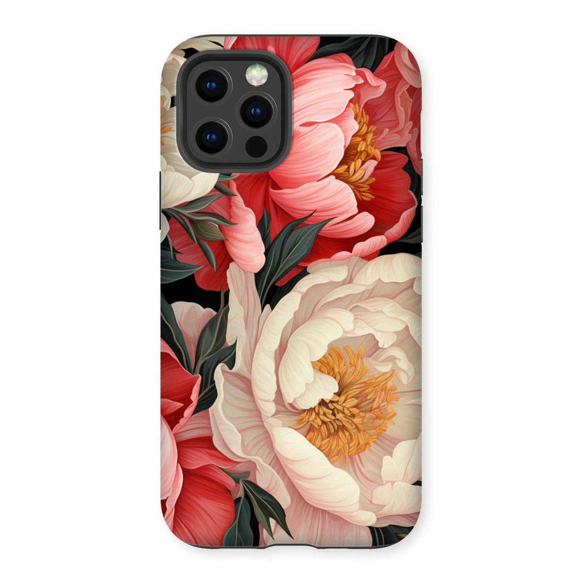 Pink White Peonies Tough Phone Case