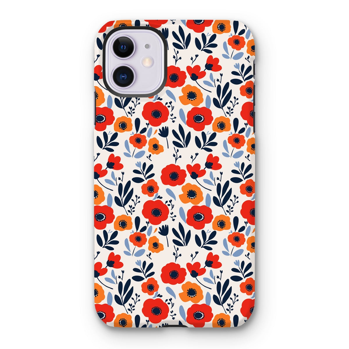 Orange Red Poppies Tough Phone Case