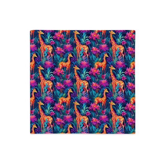 Maximalist Giraffe Premium Pillow Case