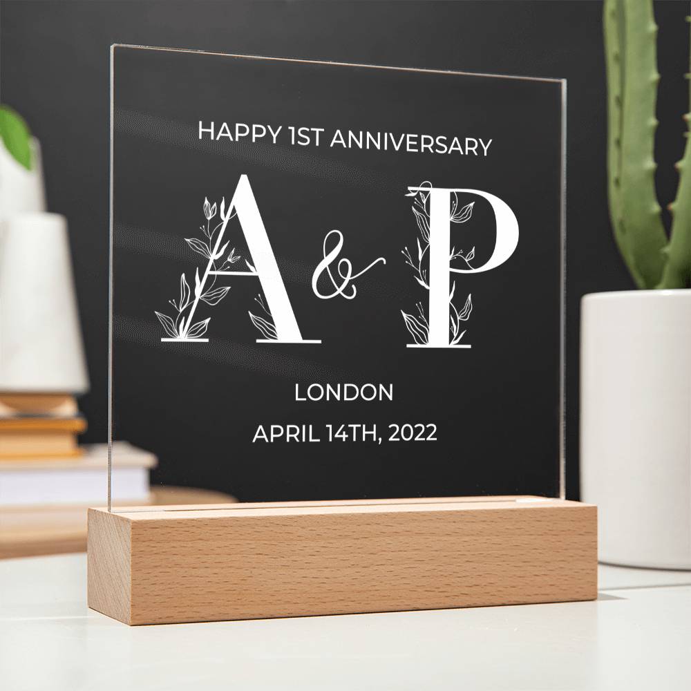 Anniversary Initials Plaque