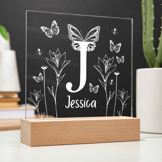 Butterfly Initial Plaque