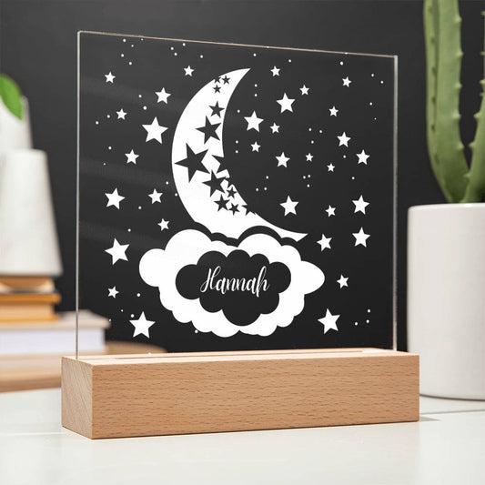 Star Studded Moon Plaque