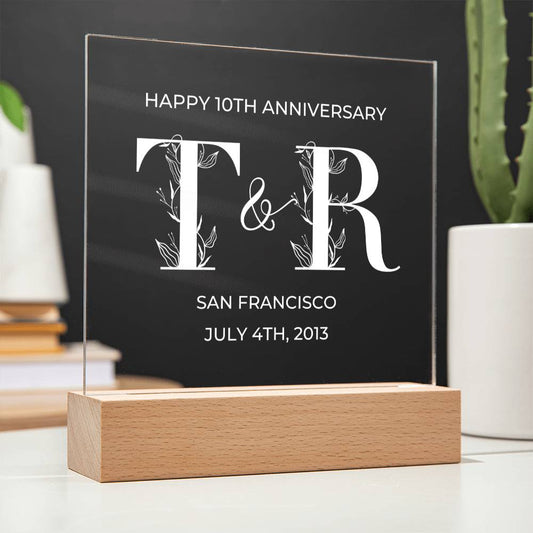 Anniversary Initials Plaque