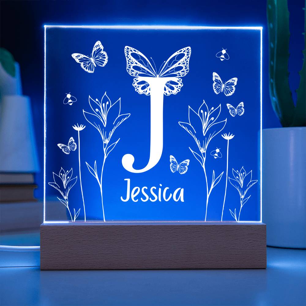 Butterfly Initial Plaque