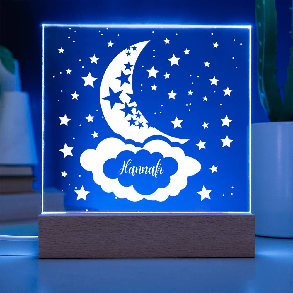 Starry Moon Acrylic Plaque