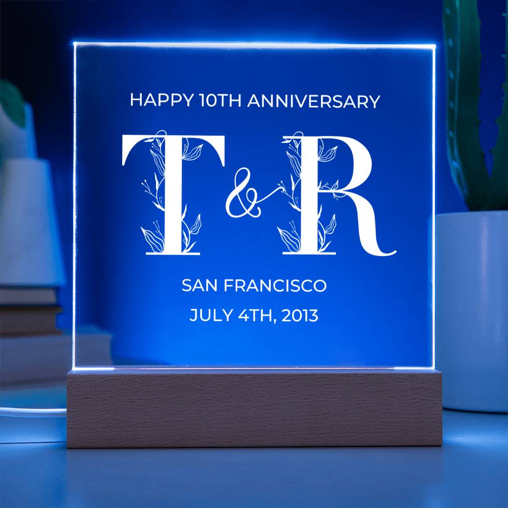 Anniversary Initials Plaque