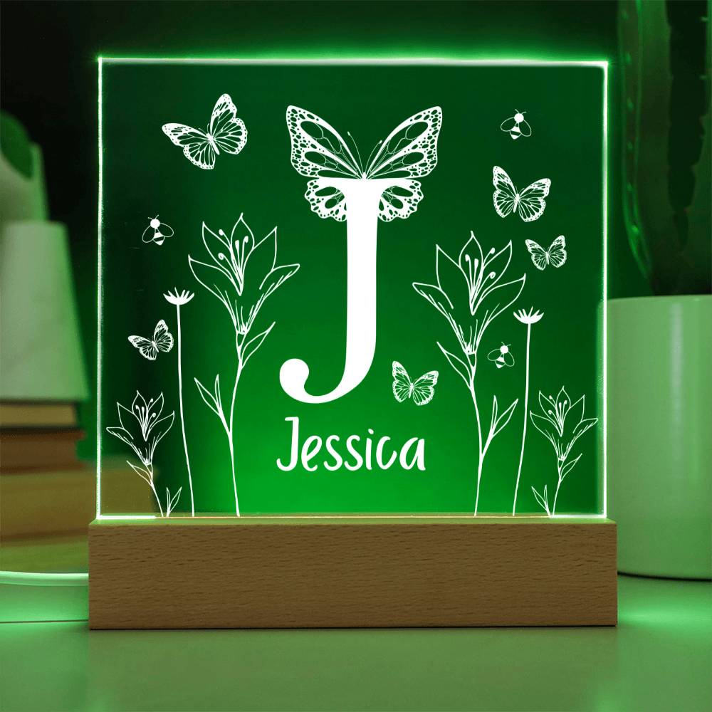 Butterfly Initial Plaque