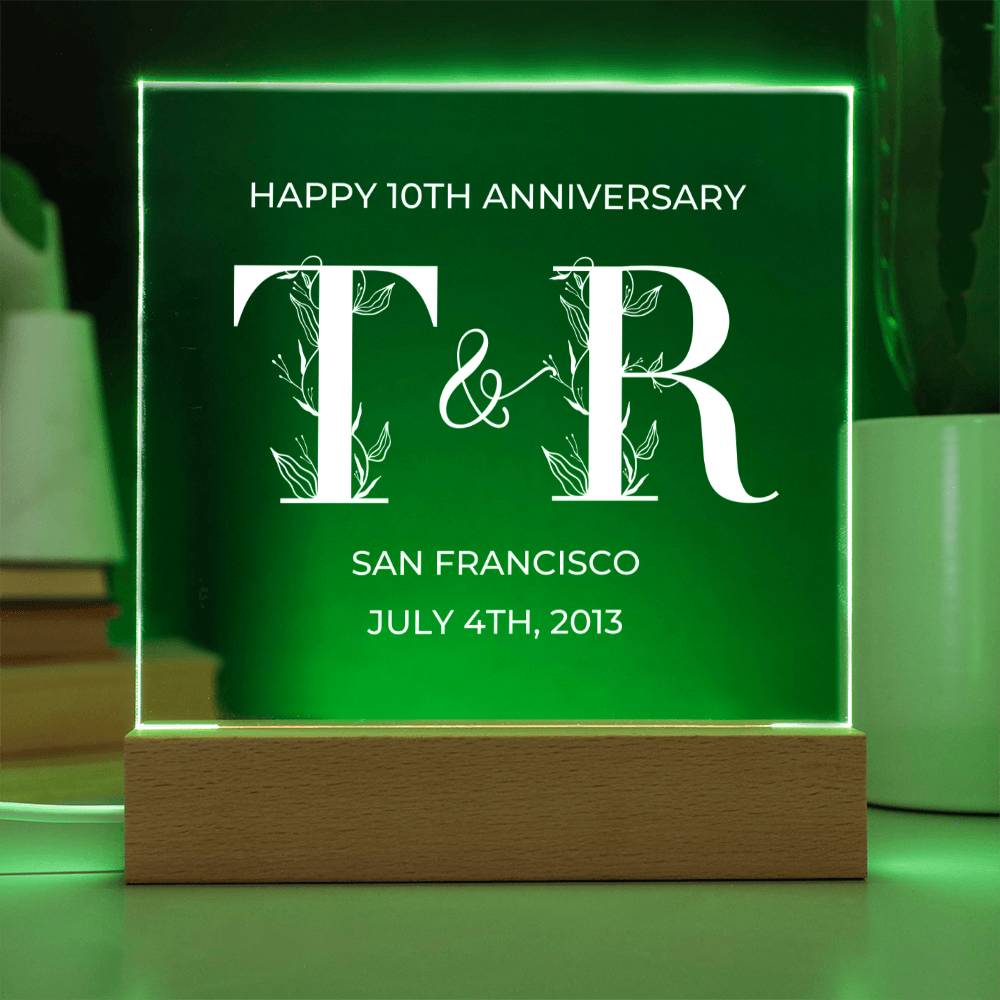 Anniversary Initials Plaque