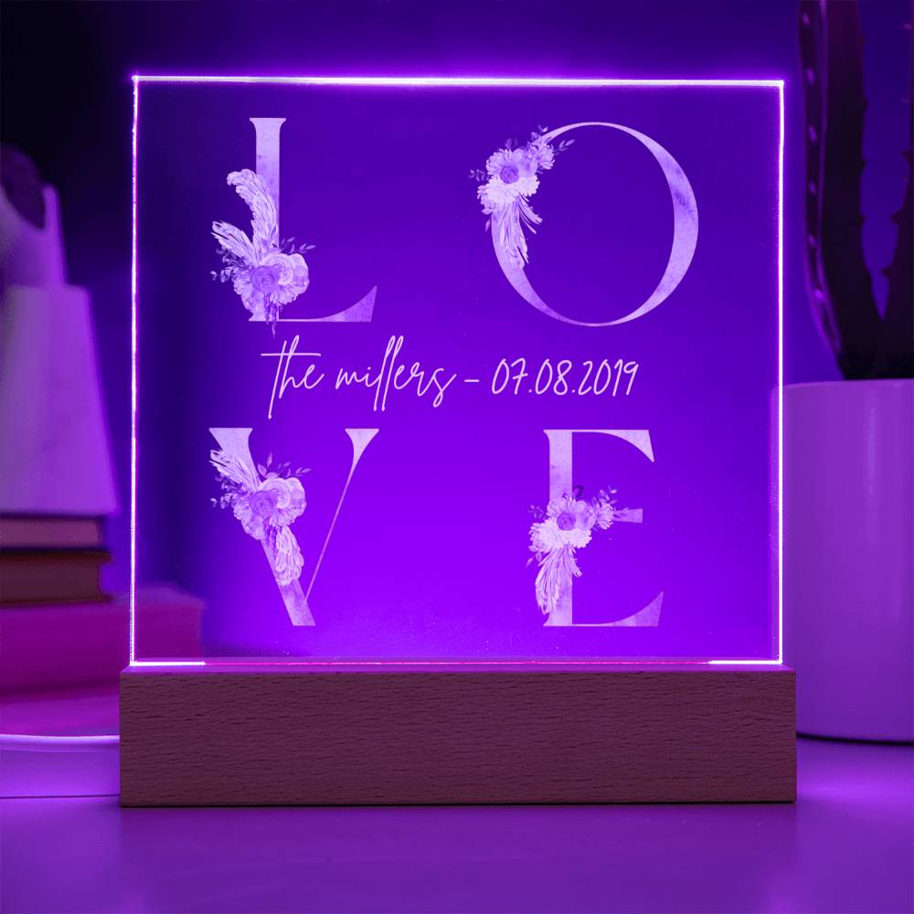 LOVE Floral Plaque