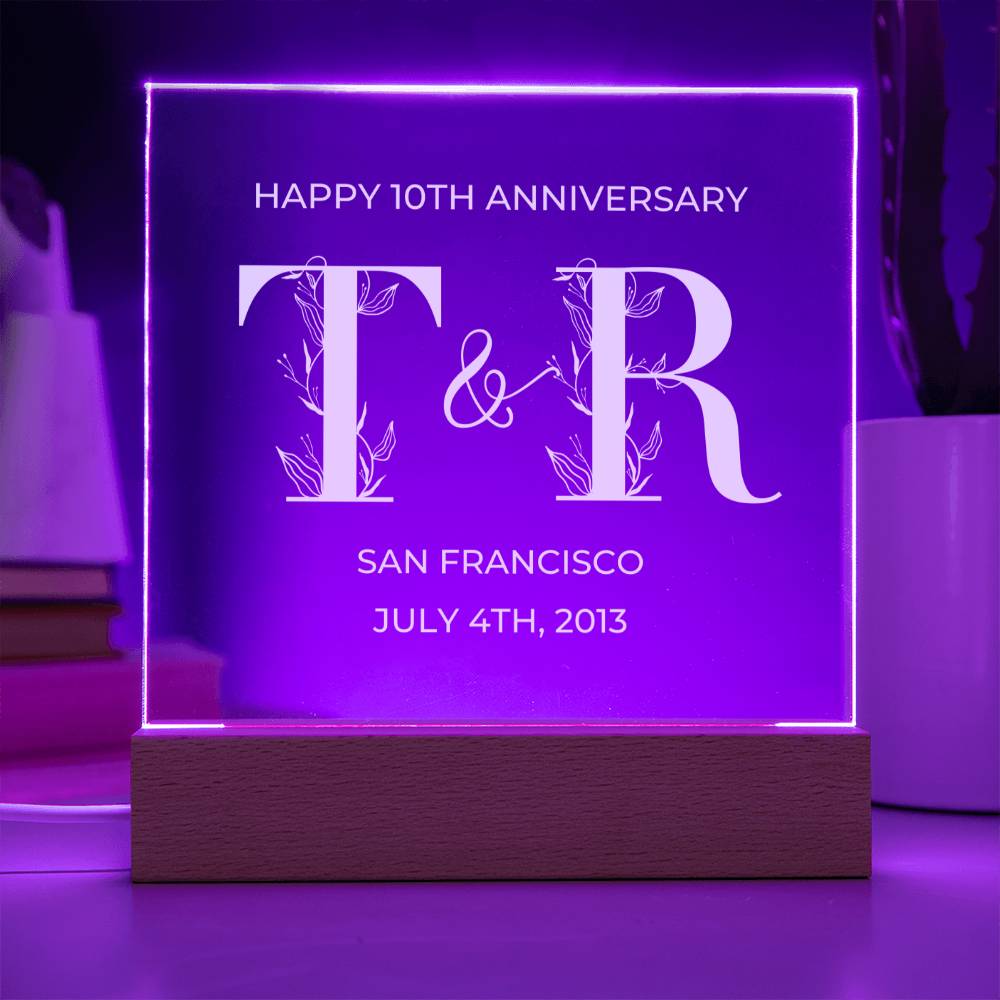 Anniversary Initials Plaque