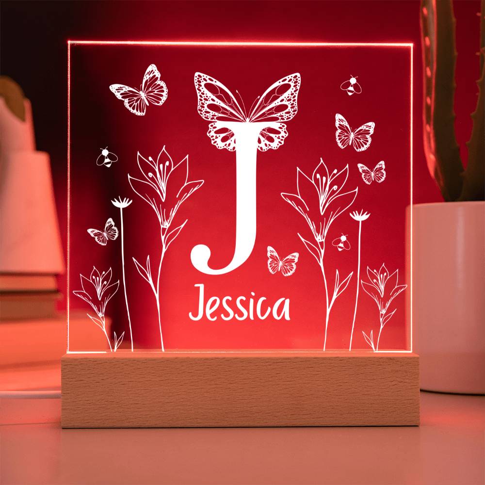 Butterfly Initial Plaque