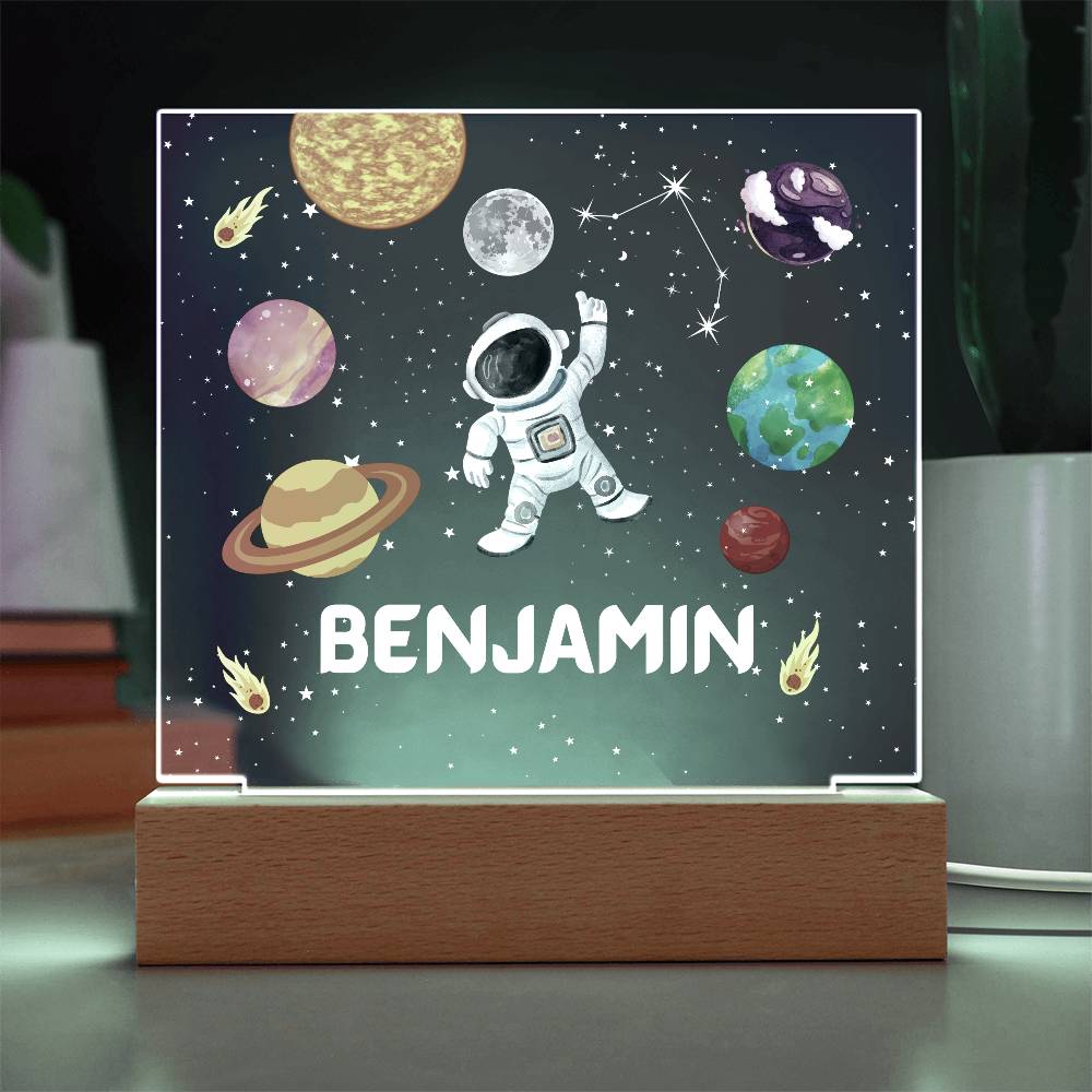 Space Astronaut and Constellation Acrylic Plaque