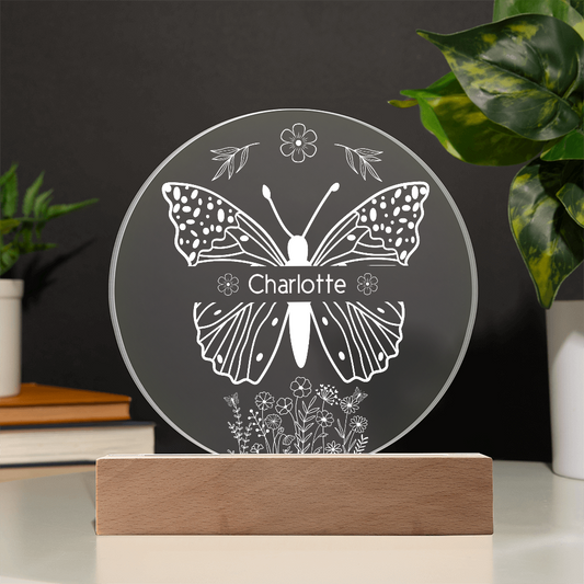 Butterfly Name Acrylic Plaque