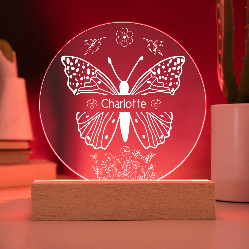 Butterfly Name Acrylic Plaque