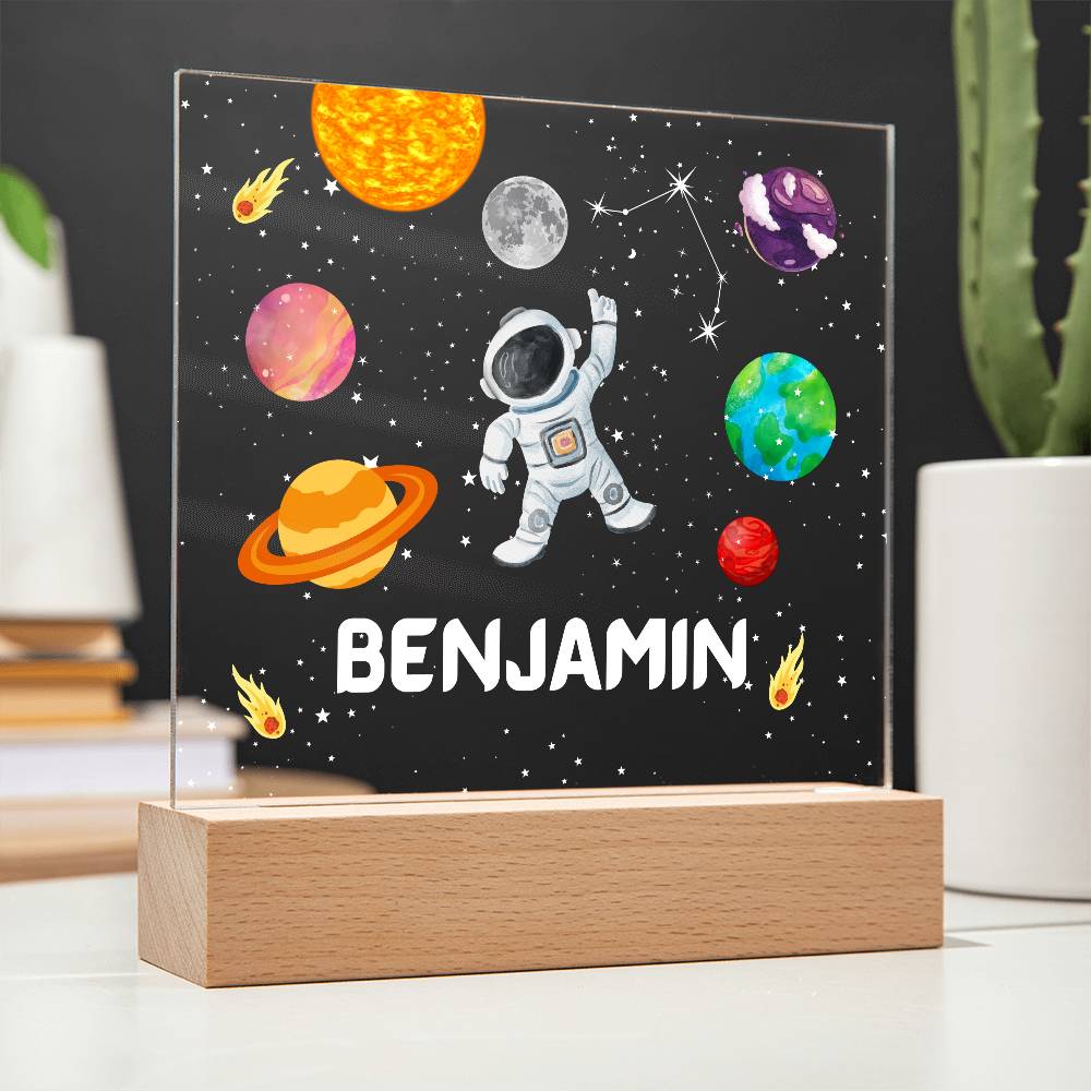 Space Astronaut and Constellation Acrylic Plaque