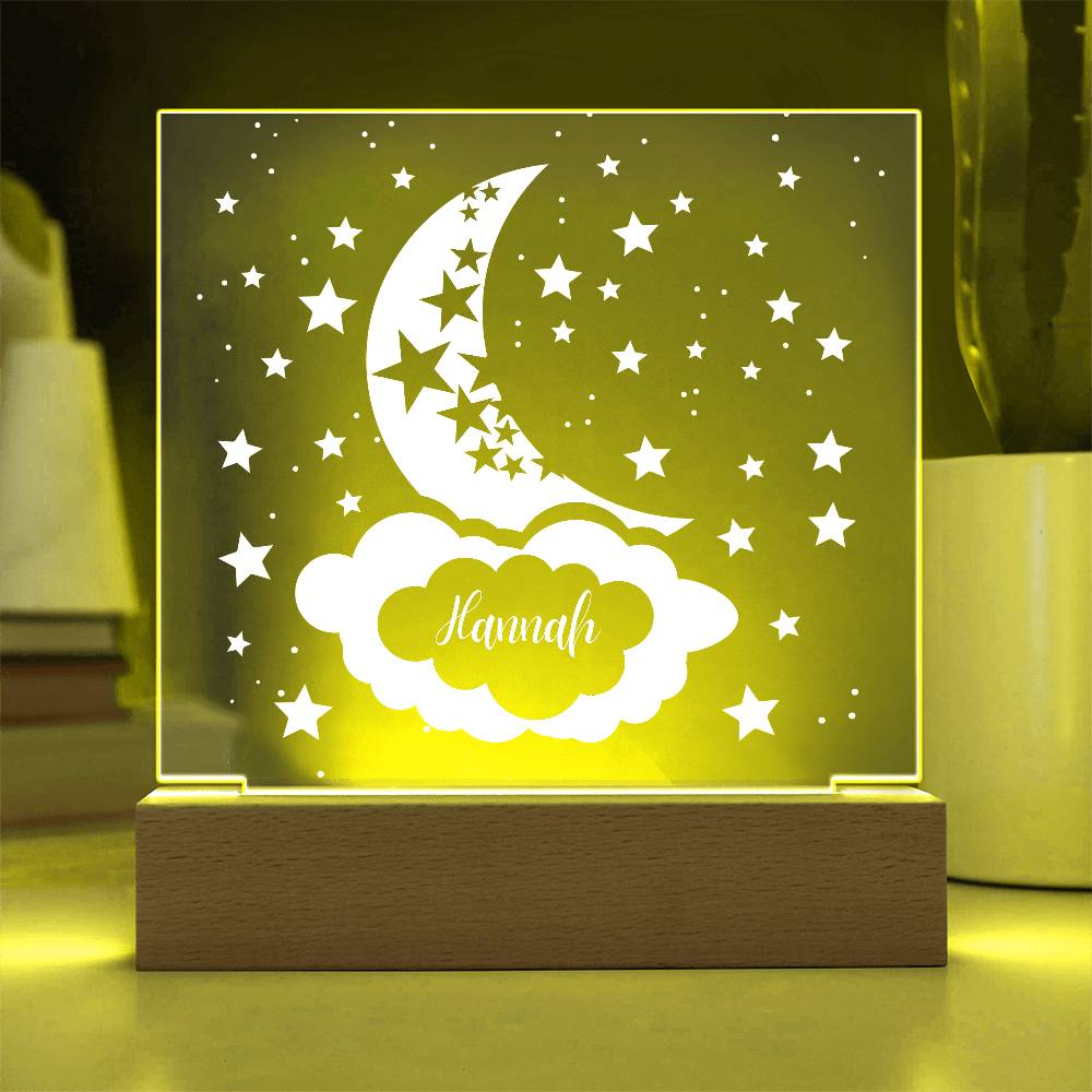 Starry Moon Acrylic Plaque