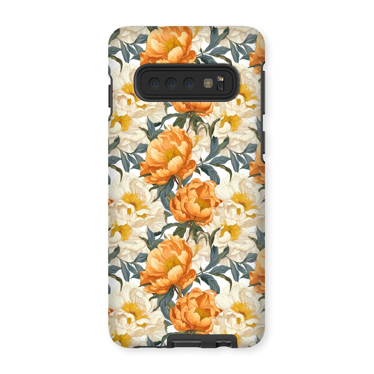 Orange Peonies Tough Phone Case