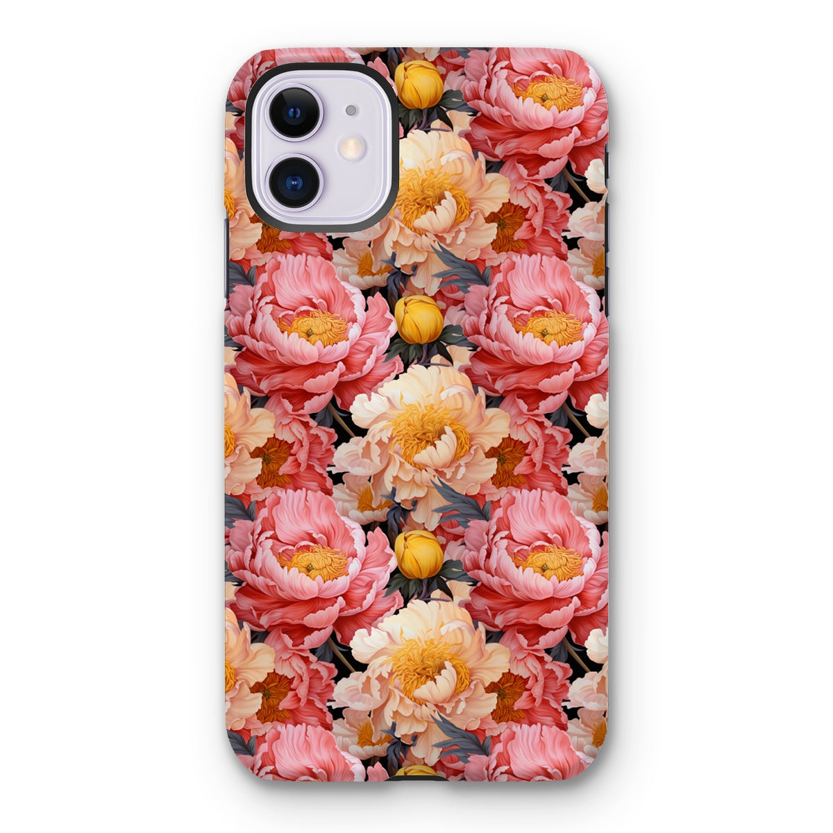 Pink Yellow Peonies Tough Phone Case