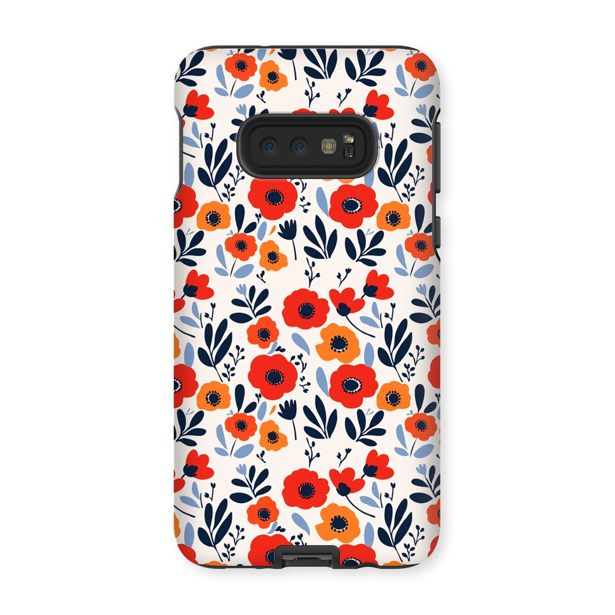 Orange Red Poppies Tough Phone Case