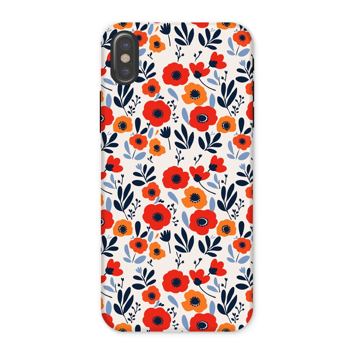 Orange Red Poppies Tough Phone Case