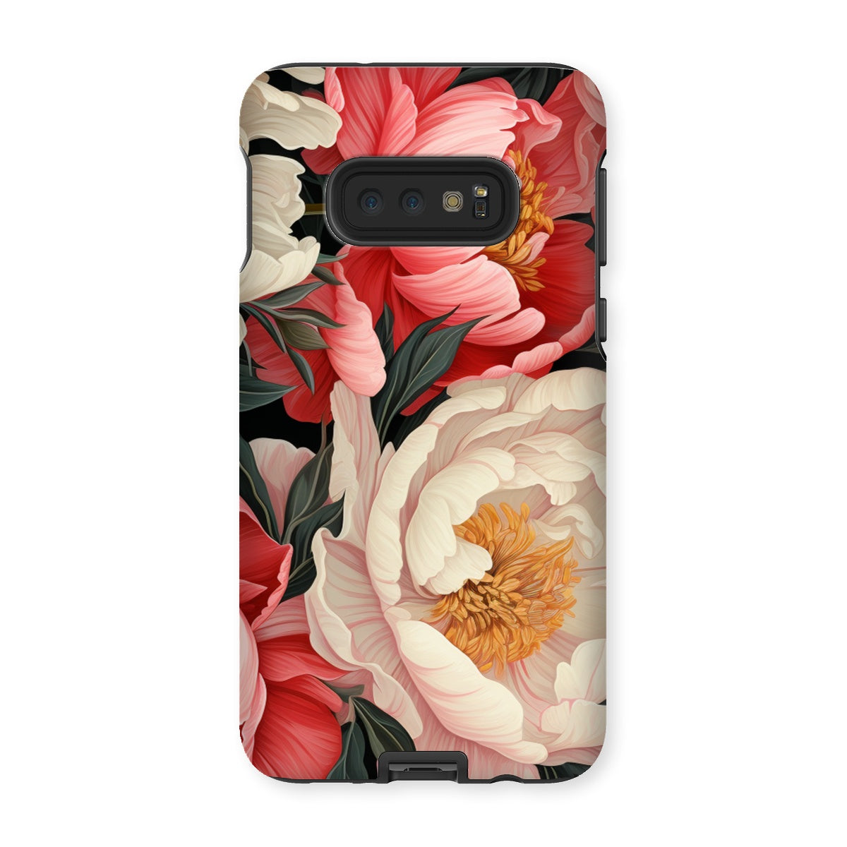 Pink White Peonies Tough Phone Case