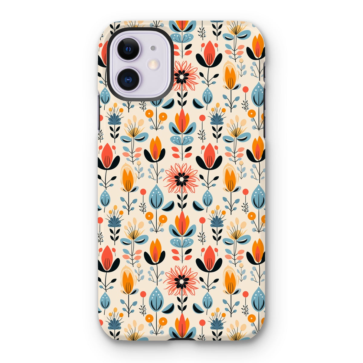 Folk Floral Tough Phone Case