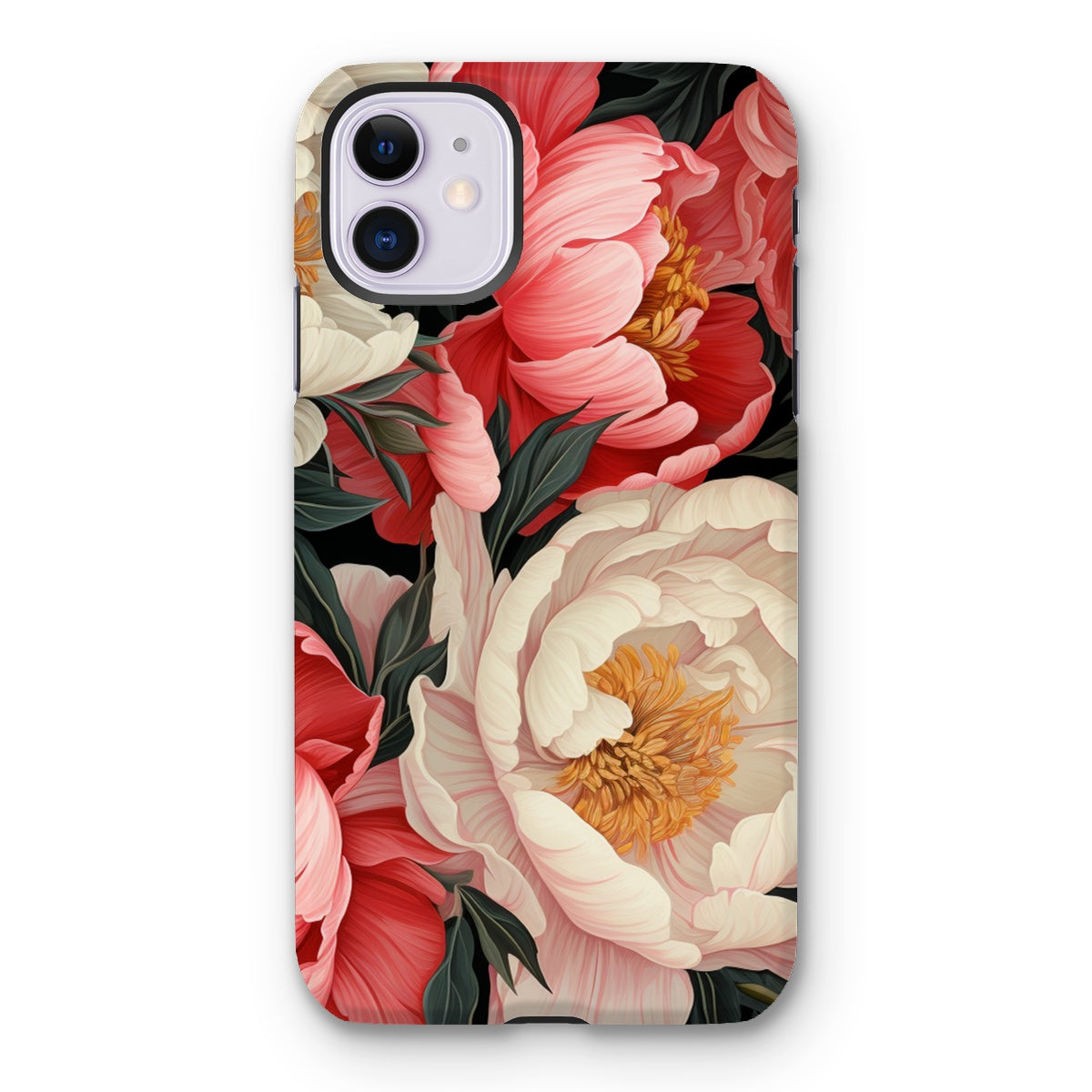 Pink White Peonies Tough Phone Case