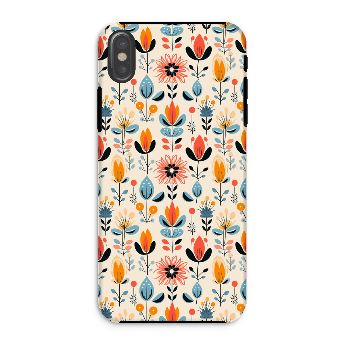 Folk Floral Tough Phone Case