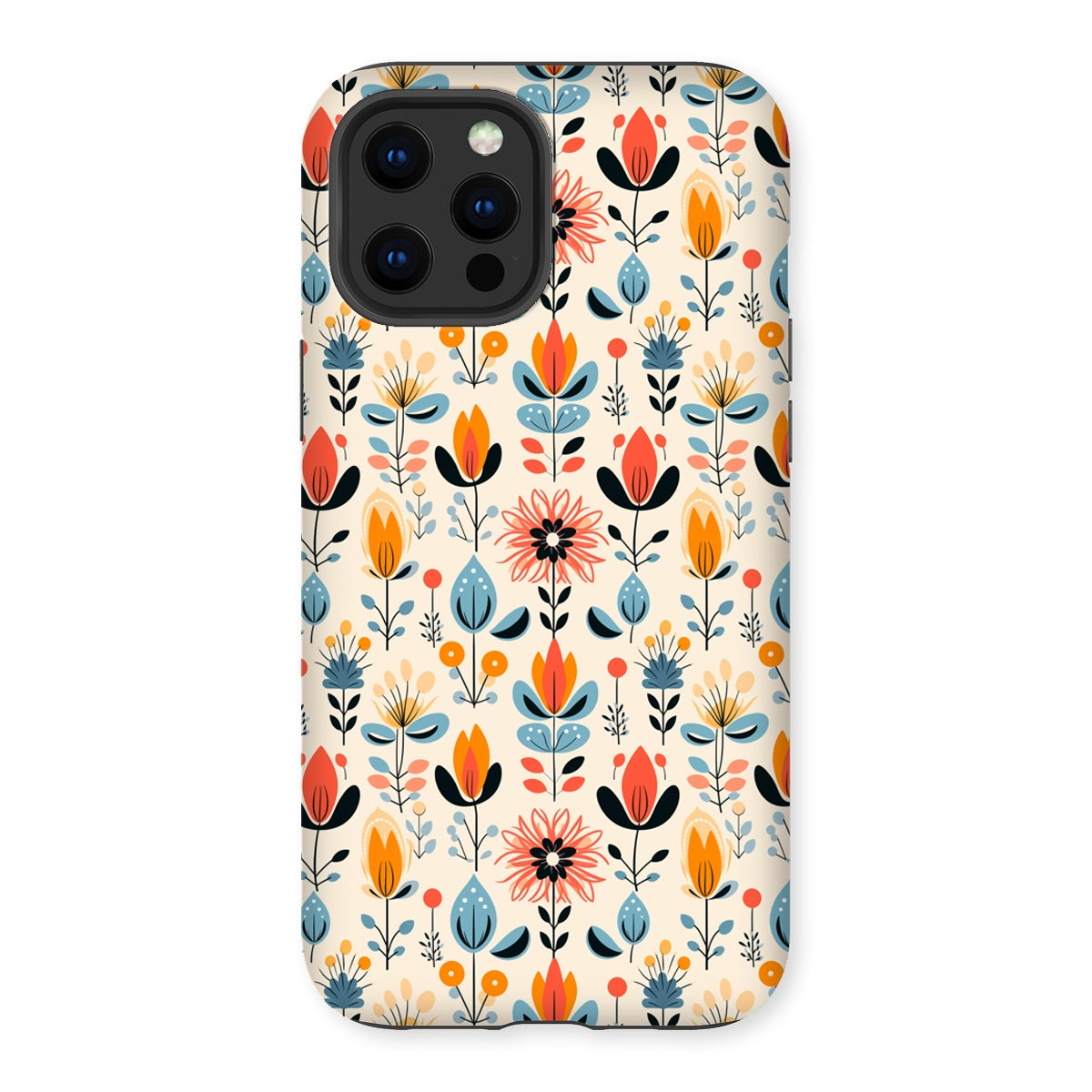 Folk Floral Tough Phone Case