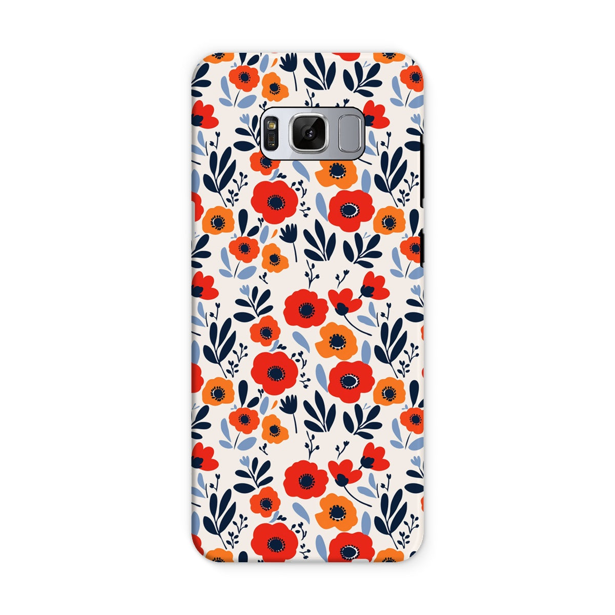 Orange Red Poppies Tough Phone Case