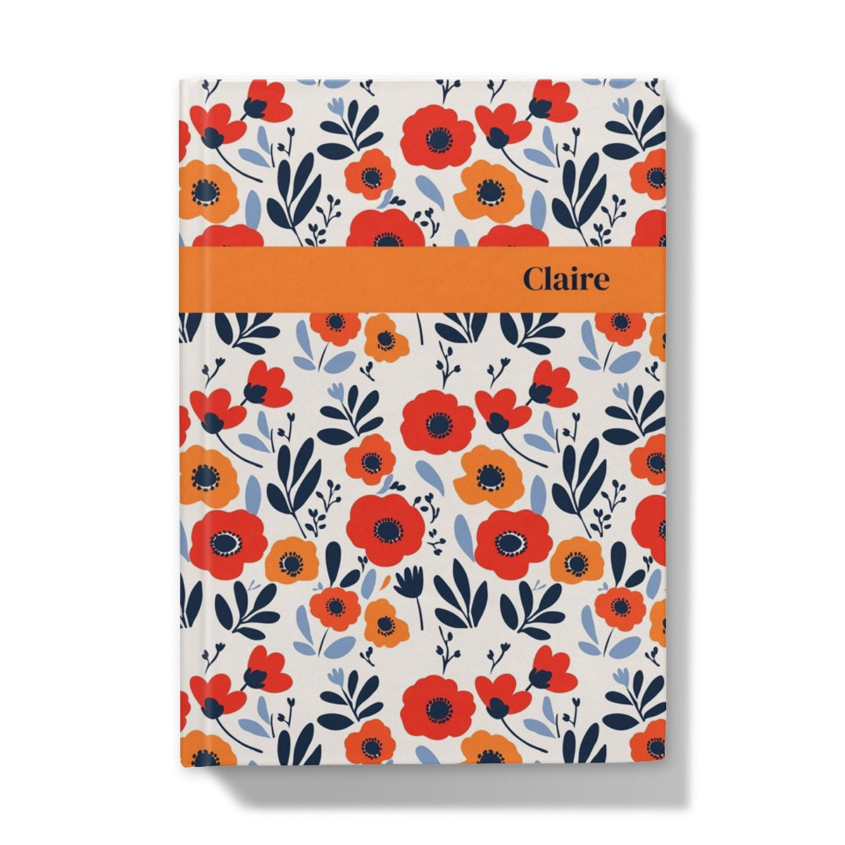 Orange Red Poppies Hardback A5 Journal