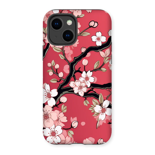 Fuchsia & Cherry Blossom Tough Phone Case