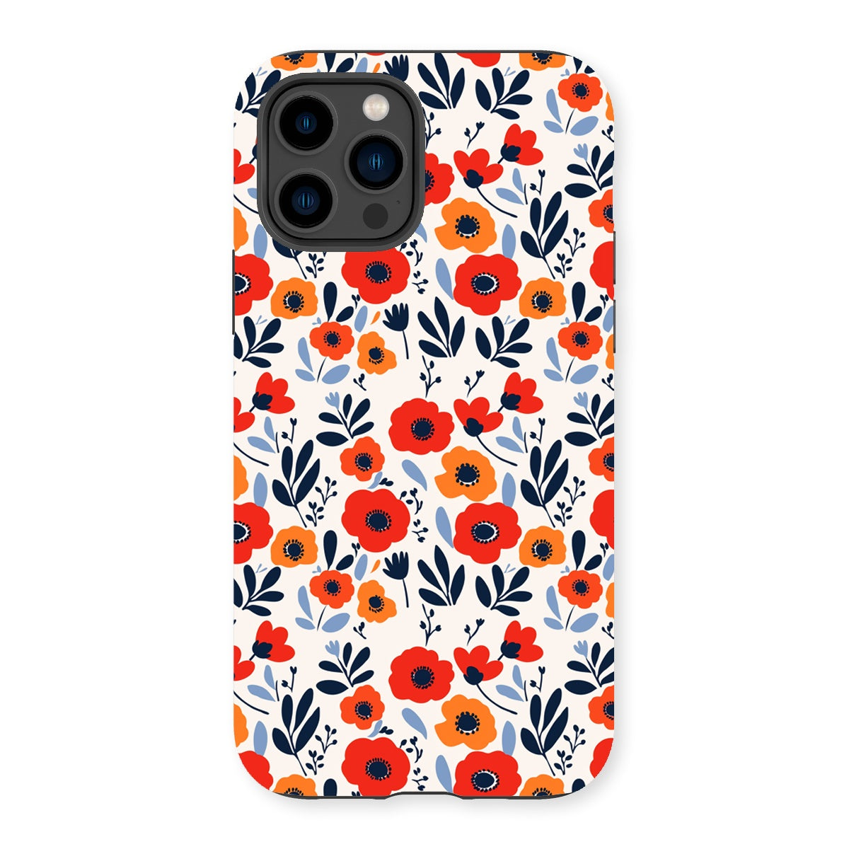 Orange Red Poppies Tough Phone Case