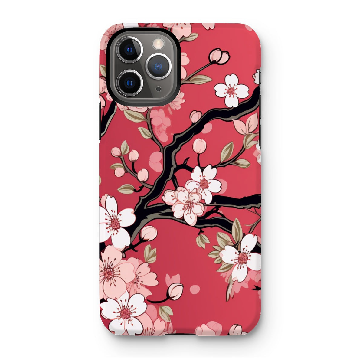 Fuchsia & Cherry Blossom Tough Phone Case