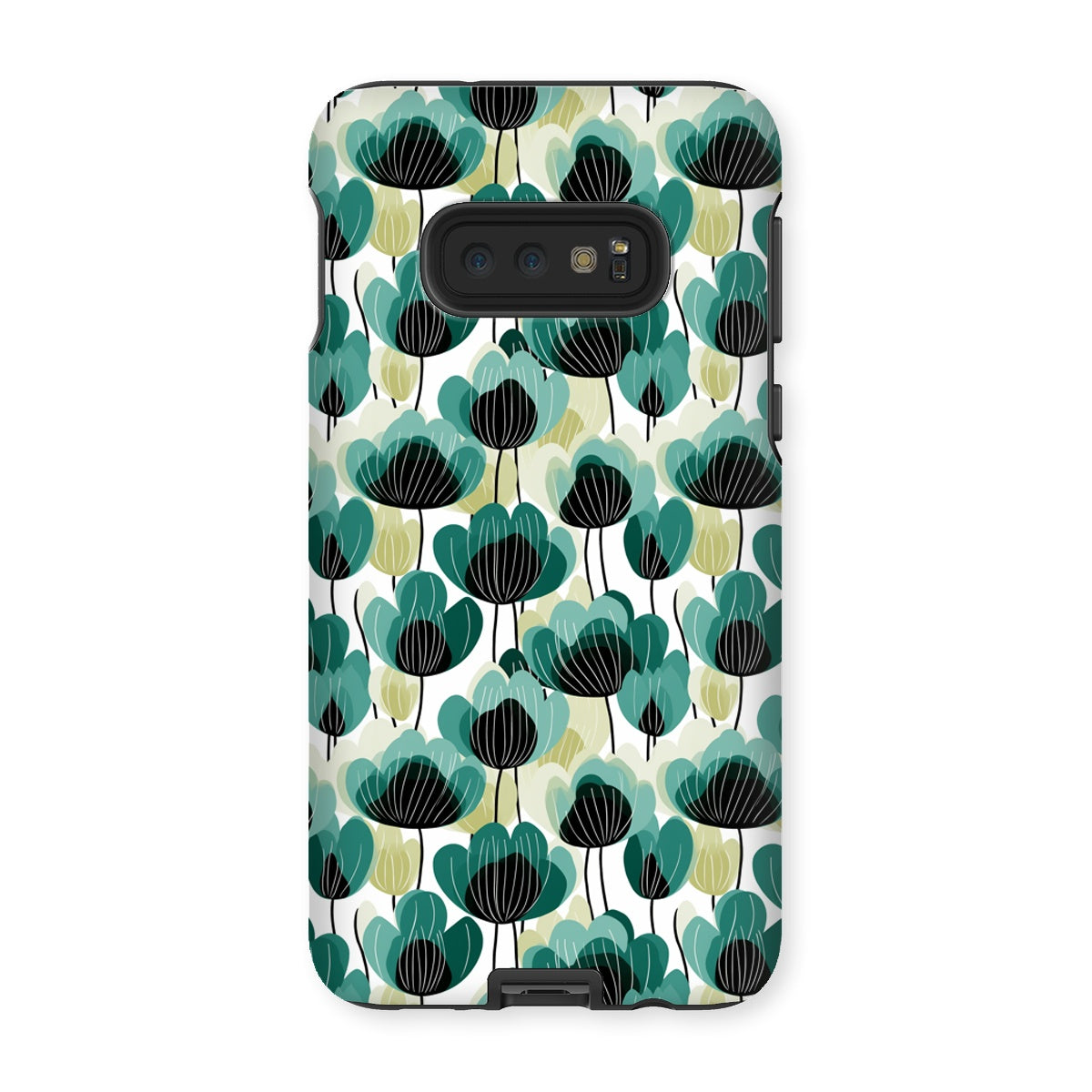 Nordic Floral Green Tough Phone Case