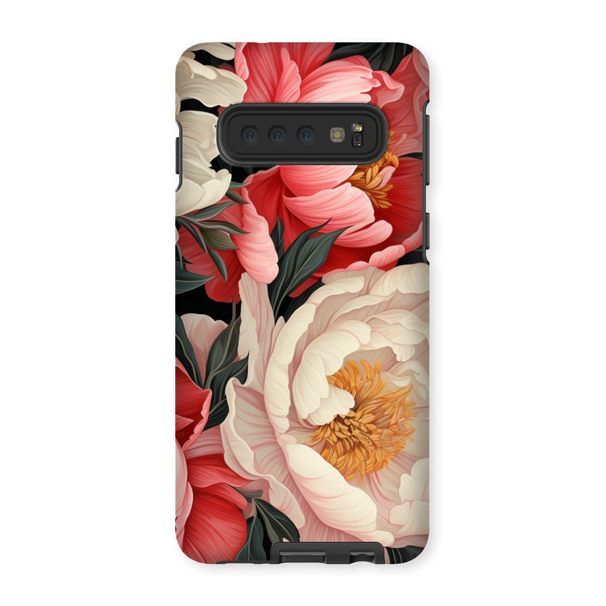 Pink White Peonies Tough Phone Case