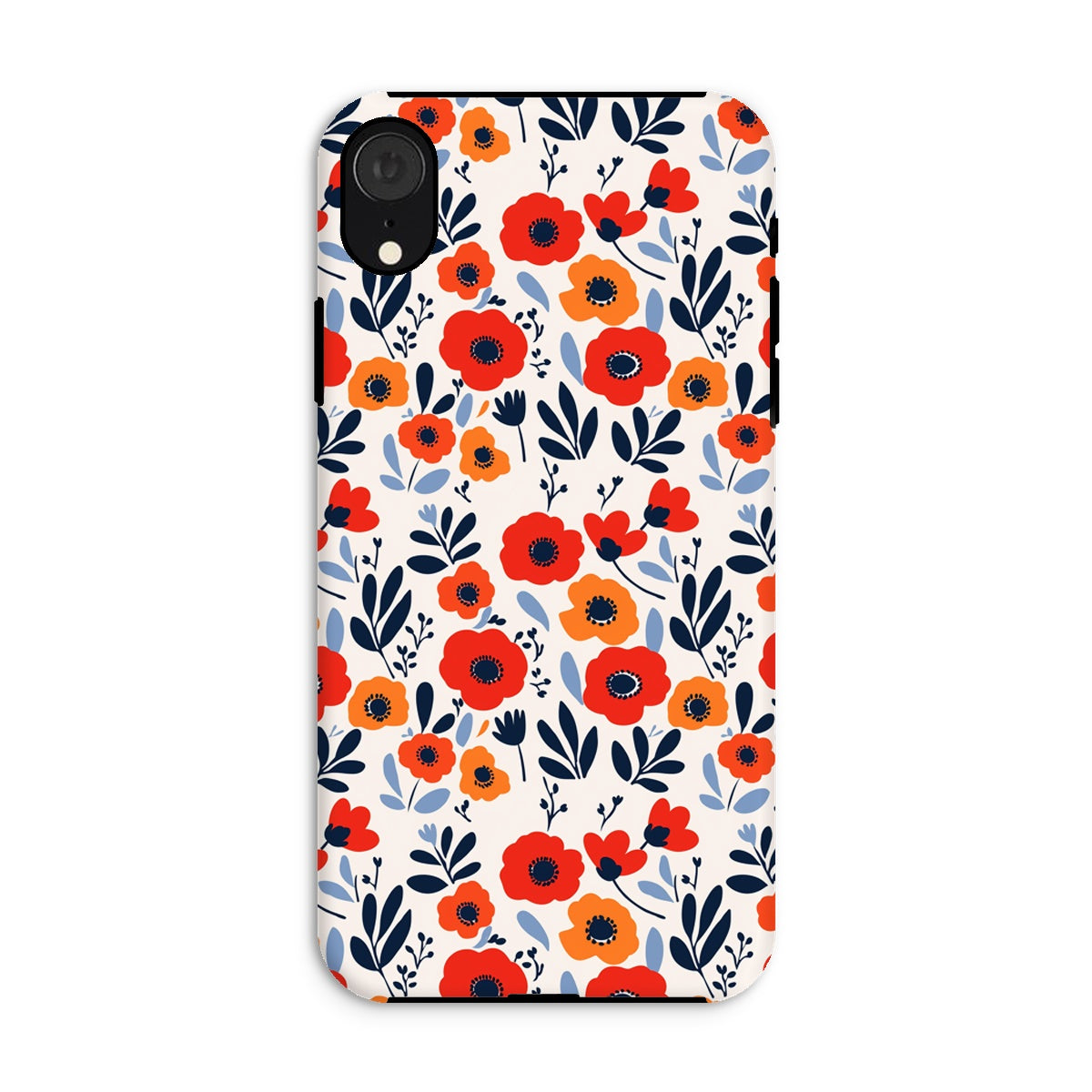 Orange Red Poppies Tough Phone Case