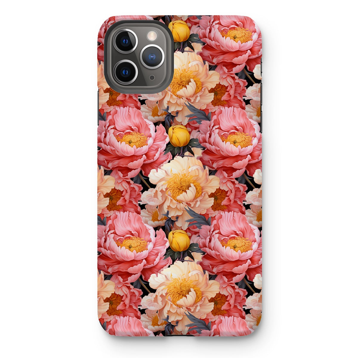 Pink Yellow Peonies Tough Phone Case