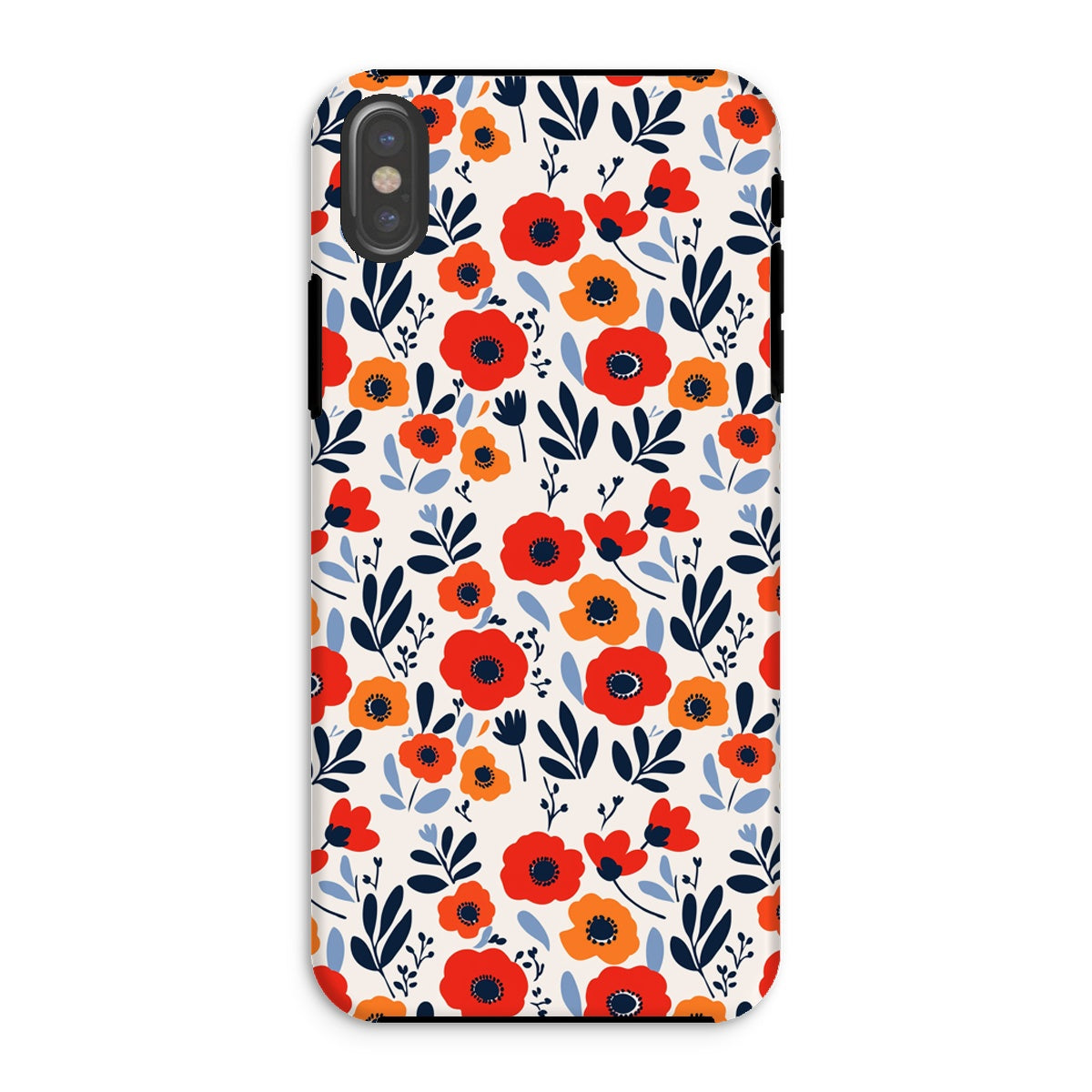 Orange Red Poppies Tough Phone Case