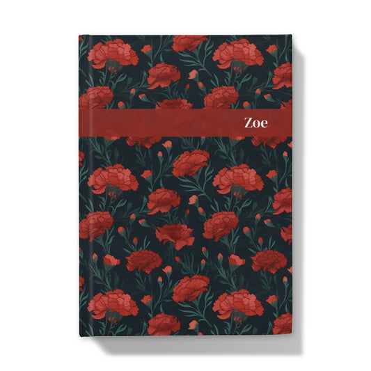 Red Carnations Hardback A5 Journal