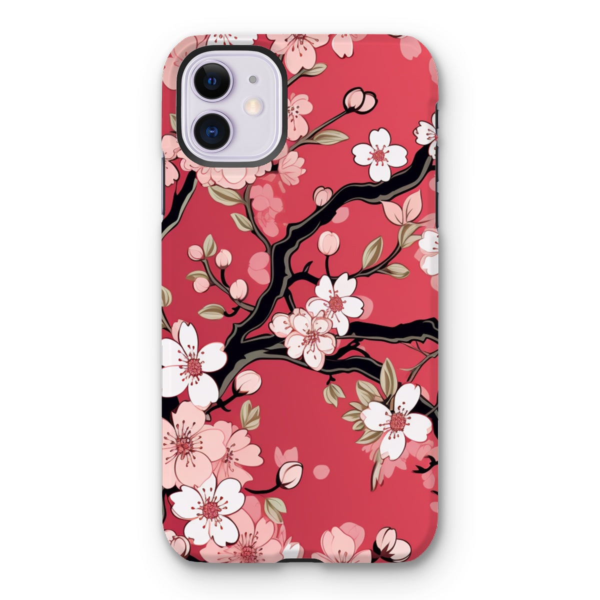 Fuchsia & Cherry Blossom Tough Phone Case