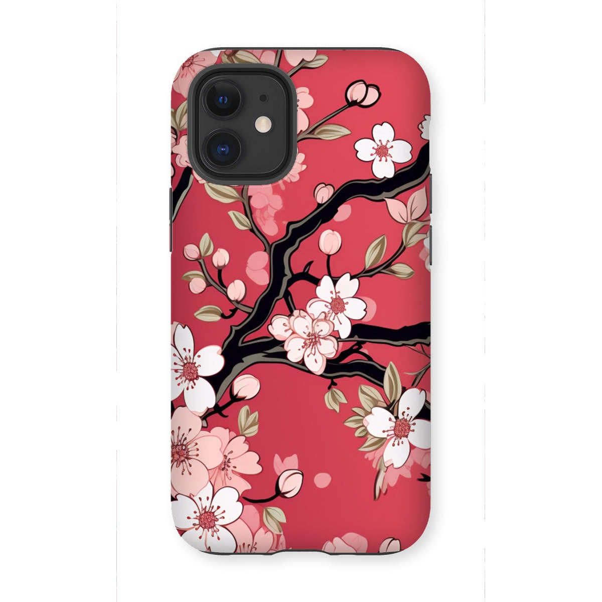 Fuchsia & Cherry Blossom Tough Phone Case