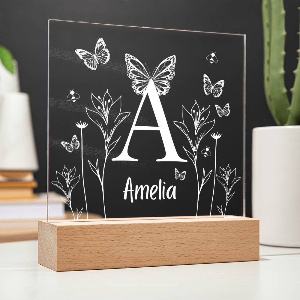 Butterfly Initial Plaque