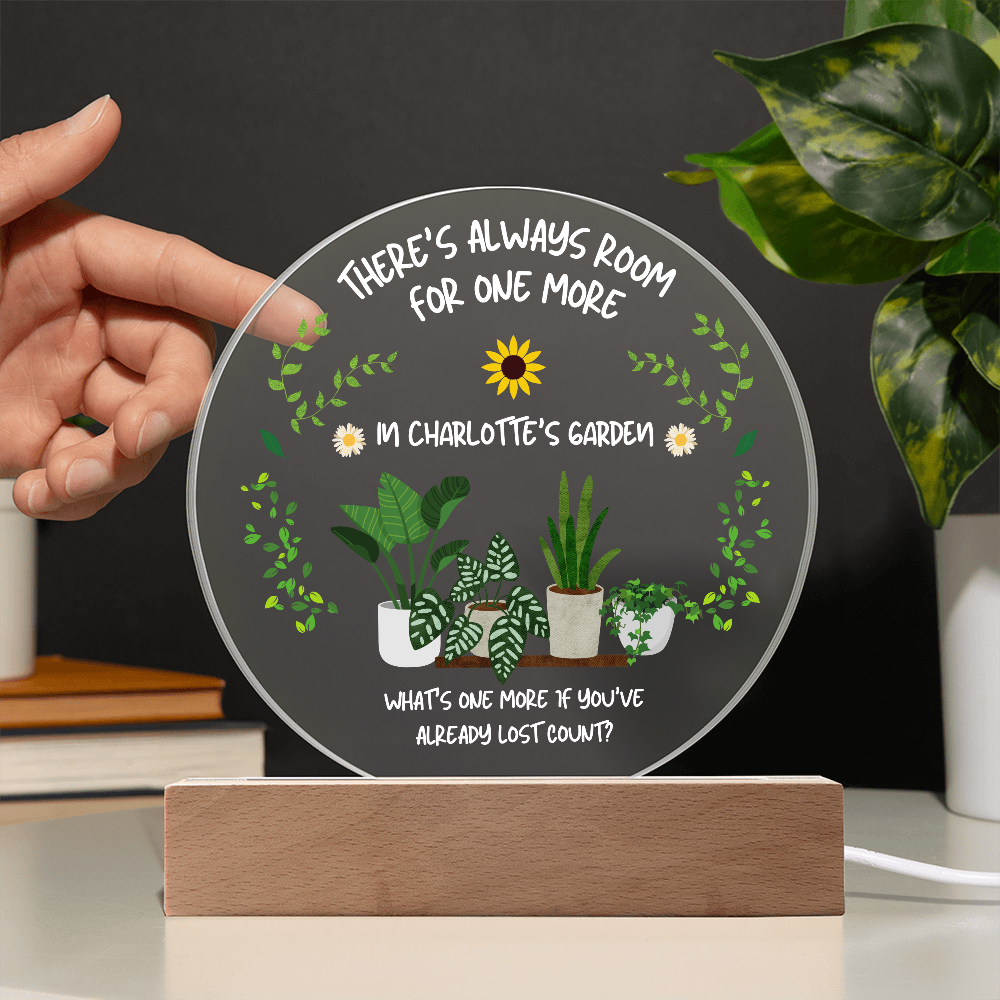 'One More Plant' Gardener Acrylic Plaque