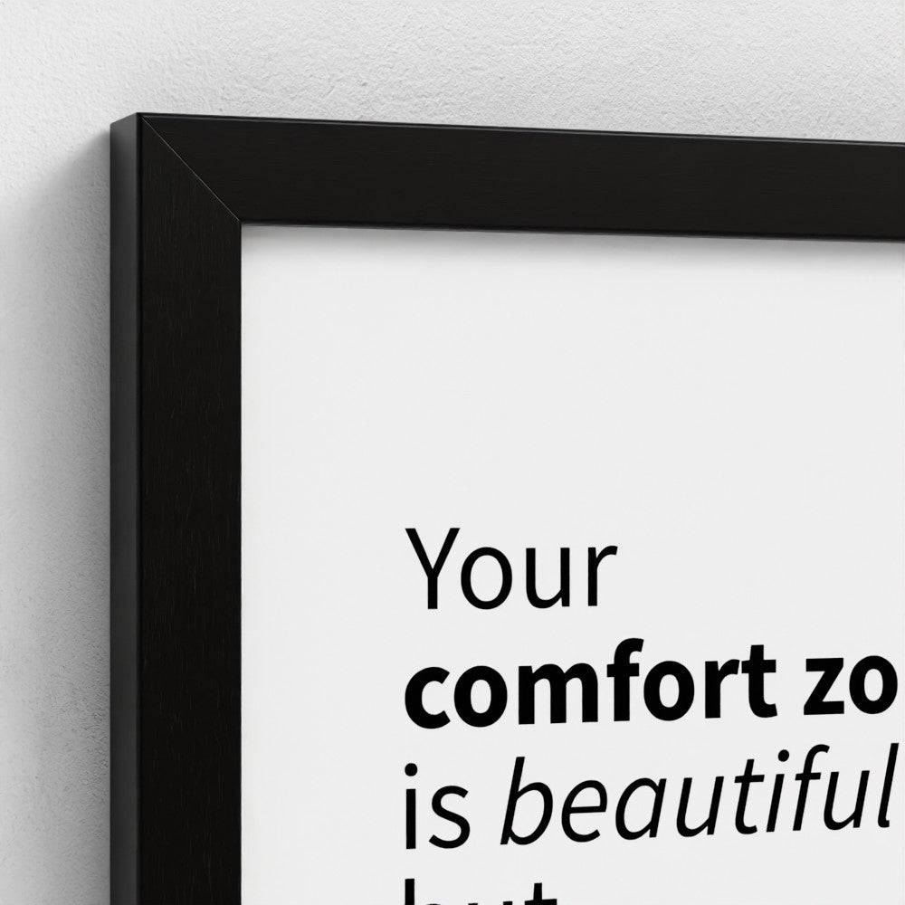 Comfort Zone Motivational Poster 20x25 cm / 8x10″