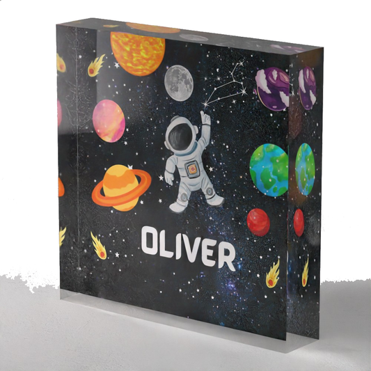 Space Astronaut and Constellation Acrylic Prism