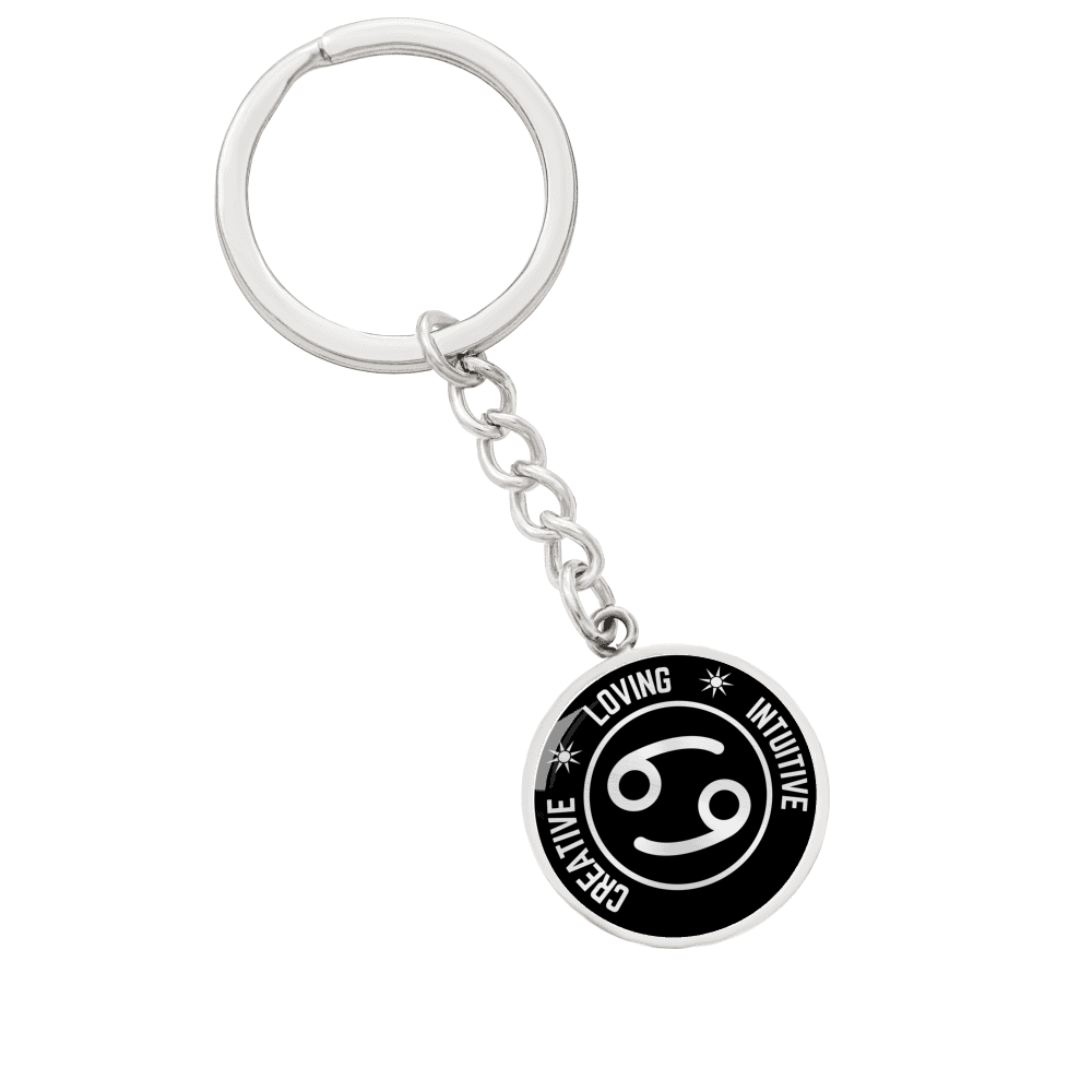 Cancer Zodiac – Luxury Circle Pendant Keychain